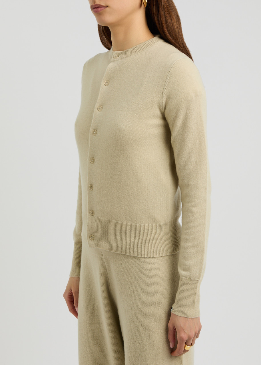 Extreme Cashmere N°300 Little 2 Cashmere Cardigan In Beige