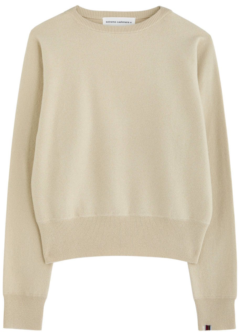 Extreme Cashmere N°382 Belle Cashmere-blend Jumper In Beige