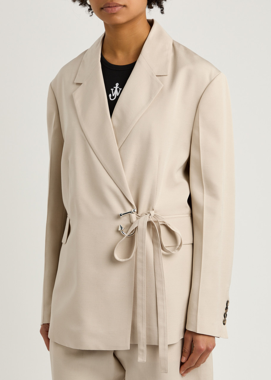 Jw Anderson Blazer In Beige Viscose In Beige