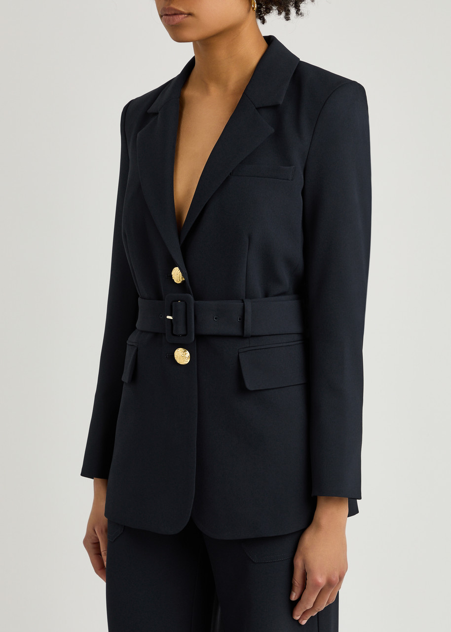 【Veronica Beard】 Ryanneベルトブレザー Ryanne Belted Dickey Jacket in Black | Veronica Beard
