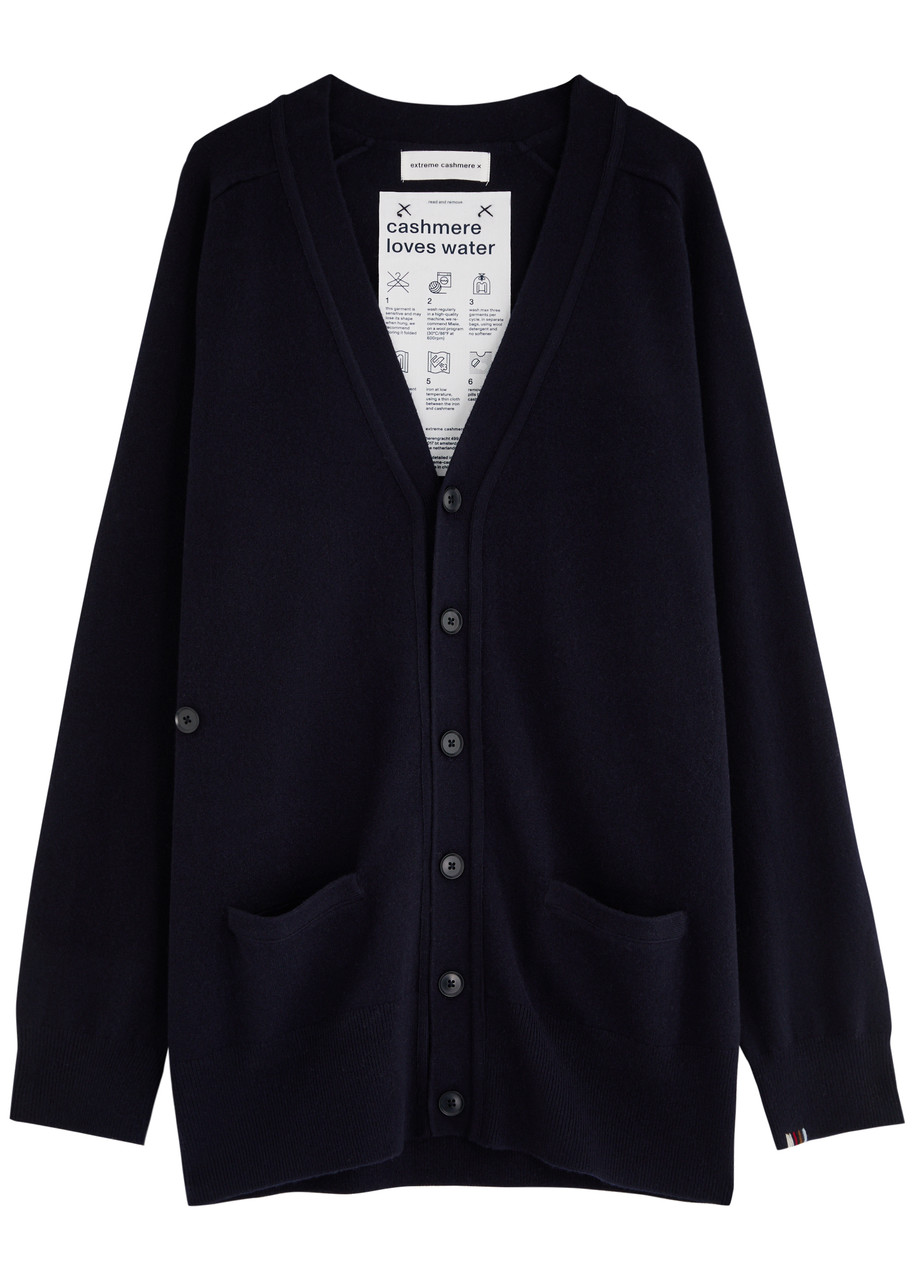 Extreme Cashmere Tokio Cashmere Cardigan In Navy
