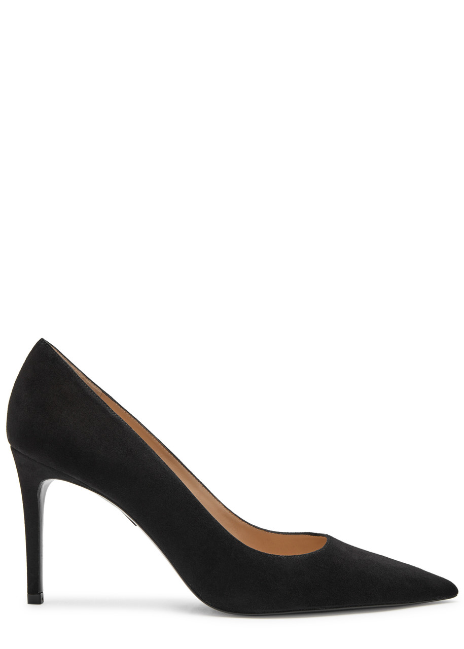 Stuart Weitzman Tacchi Pelle Di Vitello Nero In Black