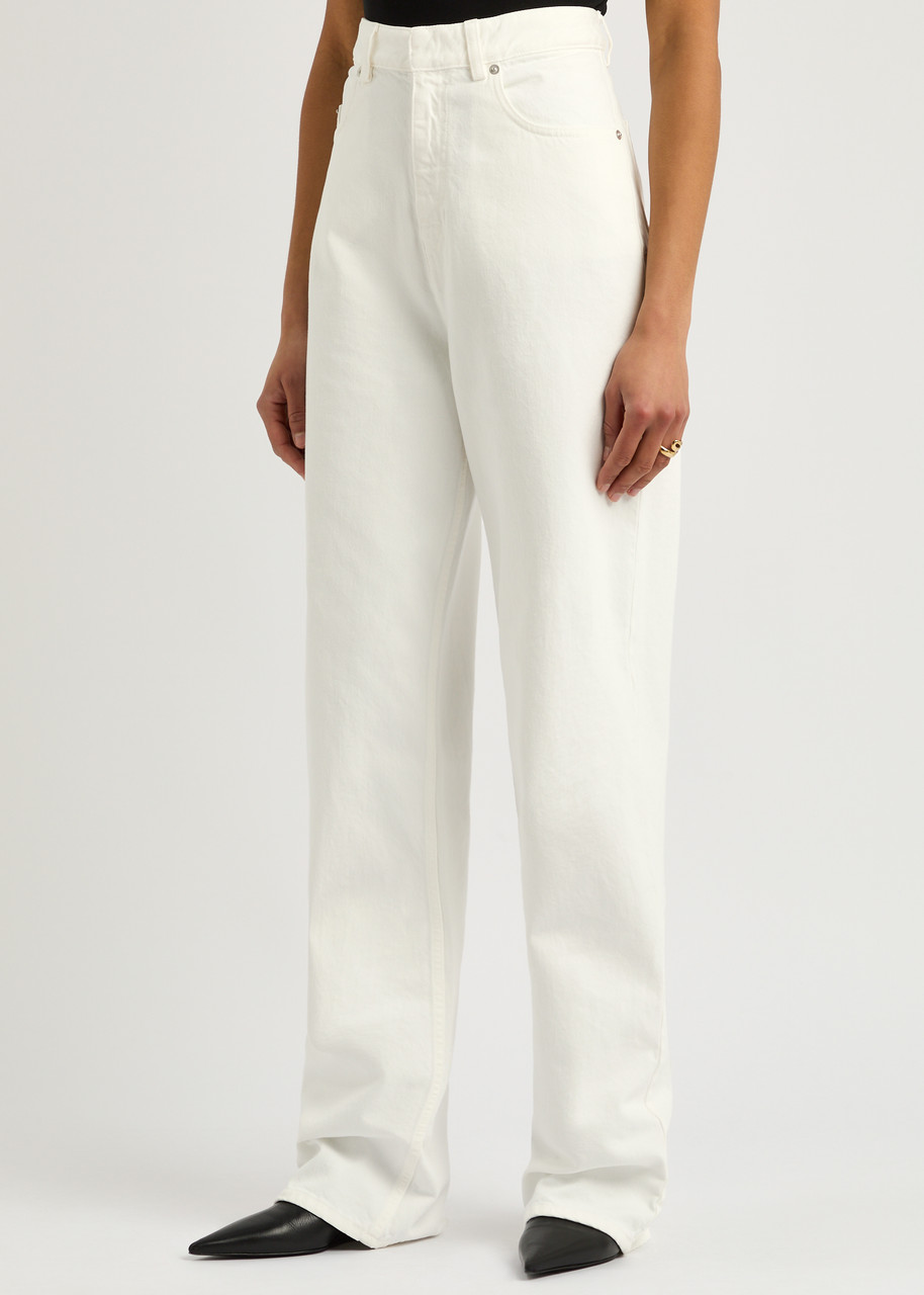 Petar Petrov Streetlife Wide-leg Jeans In Ecru