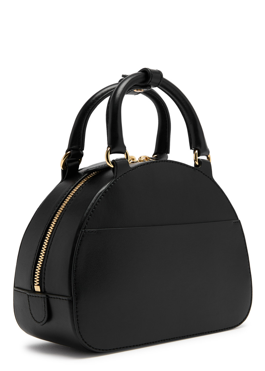 Stella Mccartney Stella Logo Faux Leather Top Handle Bag In Black