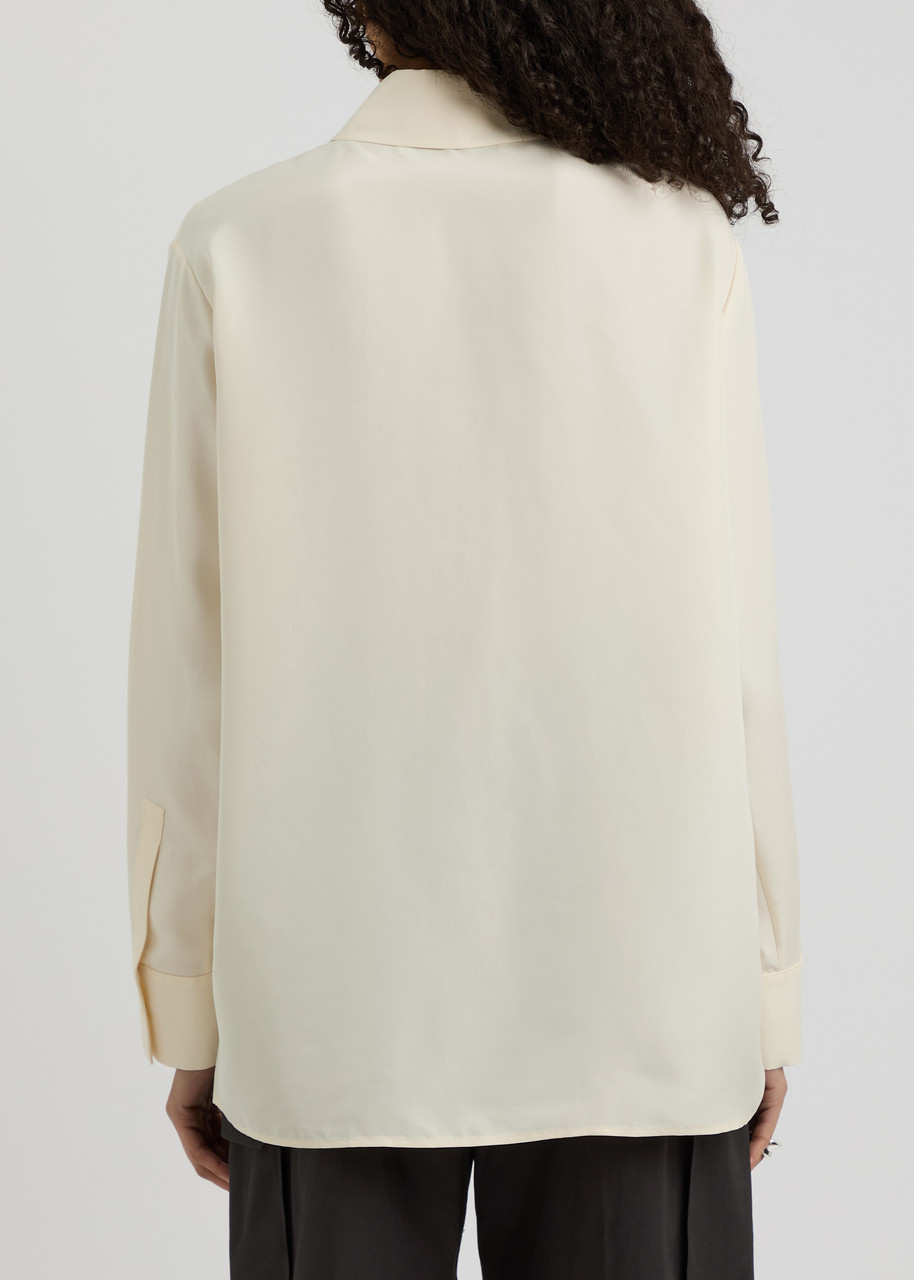  Rohe Washed Silk Shirt - Cream - 36 (uk8 / S) 