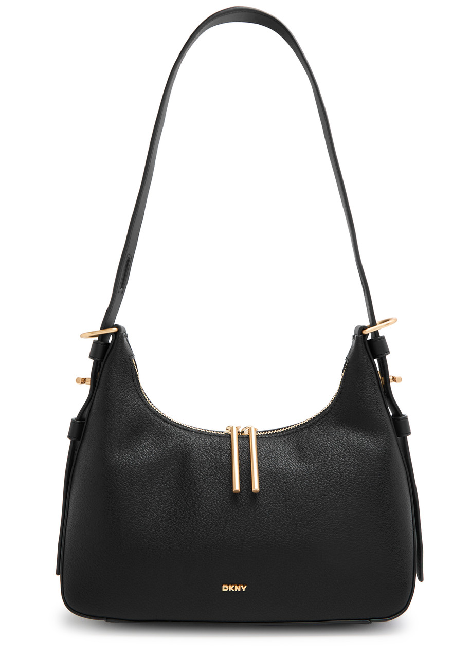 Dkny Mindy Grained Leather Cross-body Bag In Black