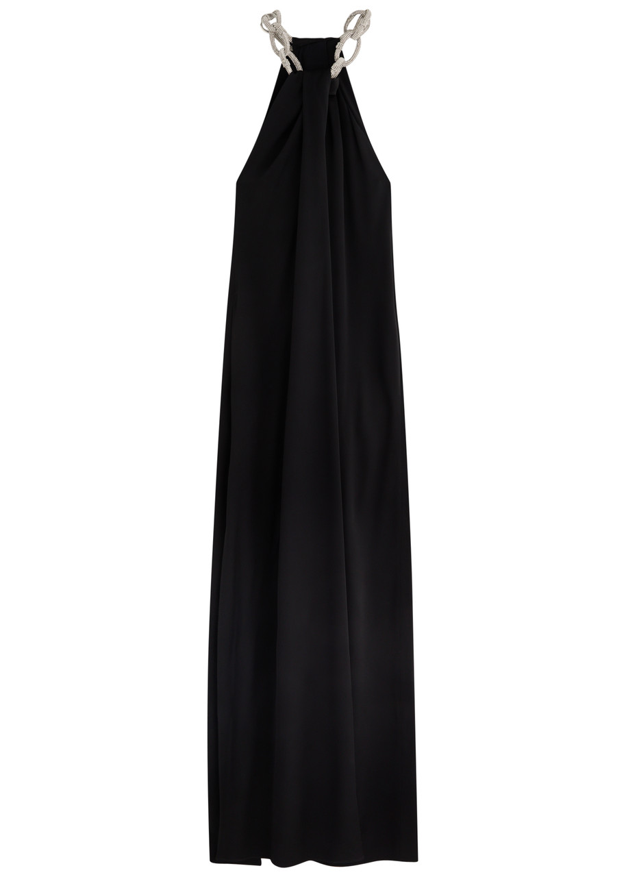 Stella Mccartney Crystal-embellished Satin Gown - Black - 40 (UK8 / S)