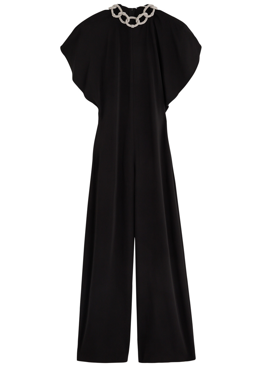 Stella Mccartney Crystal-embellished Jersey Jumpsuit - Black - 42 (UK10 / S)