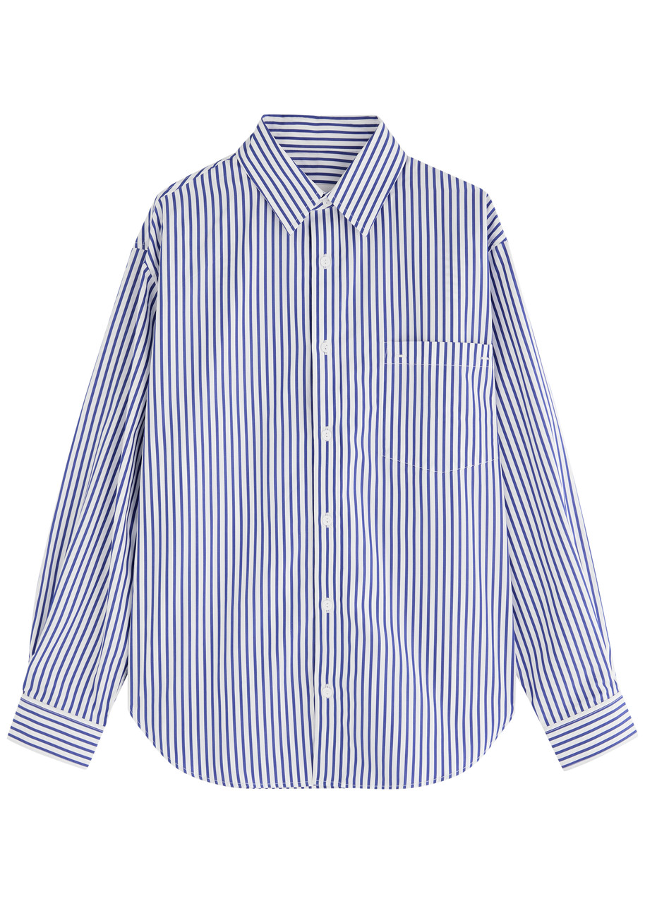 Matteau Classic Stripe Shirt - Bci Cotton In Blue