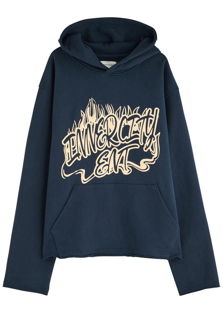 Honor The Gift Entertainment Hooded Cotton Sweatshirt In Blue
