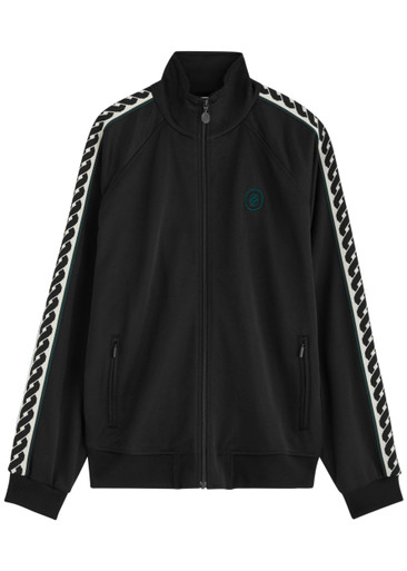 Drôle De Monsieur La Veste Survet Satin-jersey Track Jacket In Black