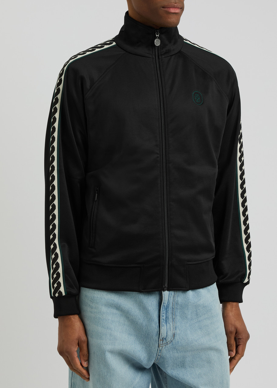 Drôle De Monsieur La Veste Survet Satin-jersey Track Jacket In Black