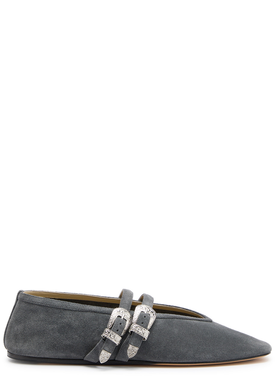 LE Monde Beryl Claudia Suede Ballet Flats - Grey - 36 (IT36 / UK3)