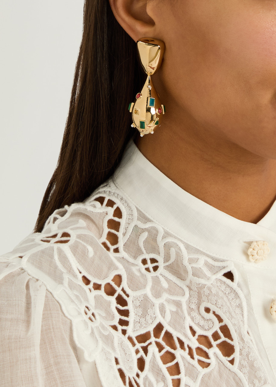 Zimmermann Wish 12kt Gold-plated Drop Earrings In Gold