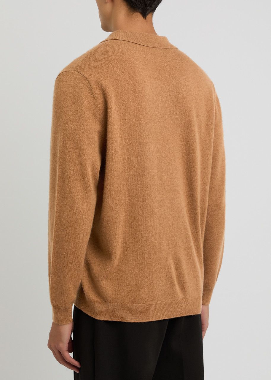  Percival Network Wool-blend Polo Jumper - Orange - S 