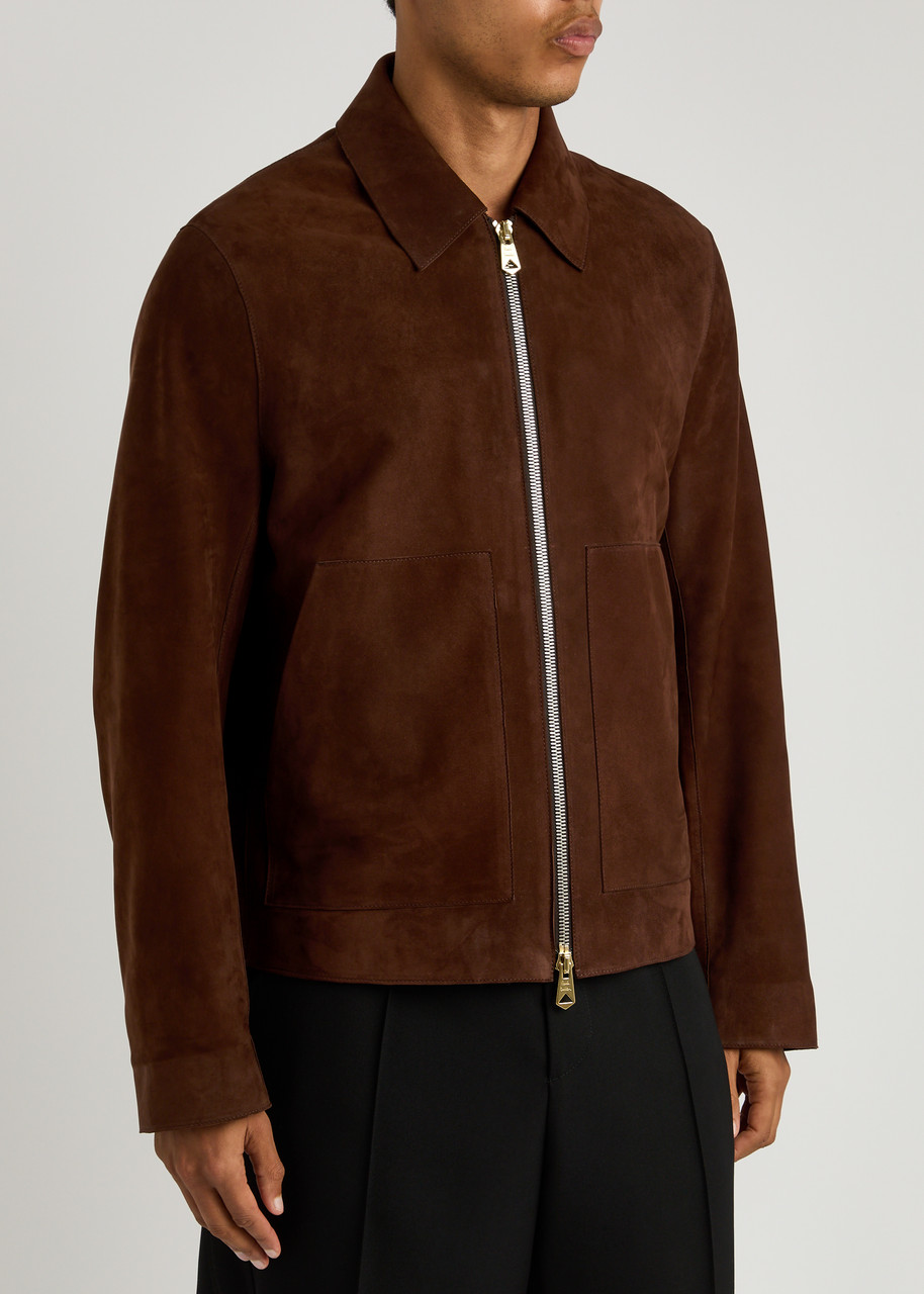 Paul Smith Suede Jacket In Brown