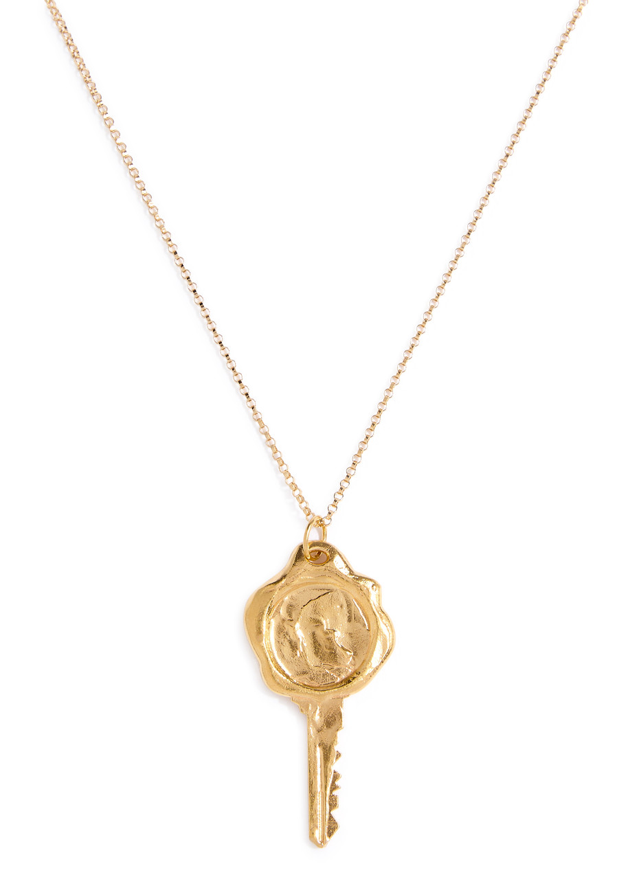 Alighieri The Key To The Library 24kt Gold-plated Necklace In Gold