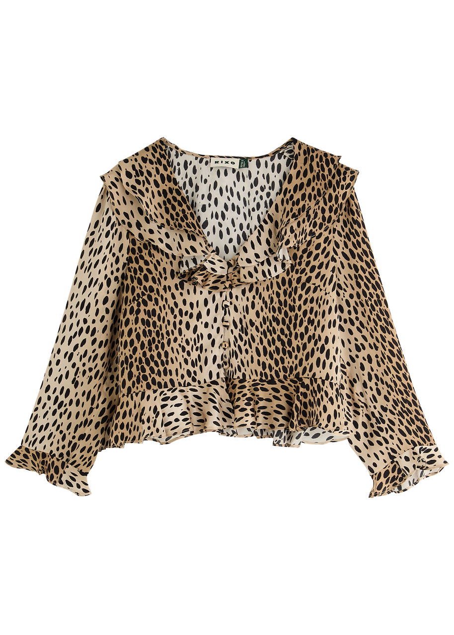 Rixo Atlas Printed Silk-satin Blouse - Black - 18 (UK18 /xxl)