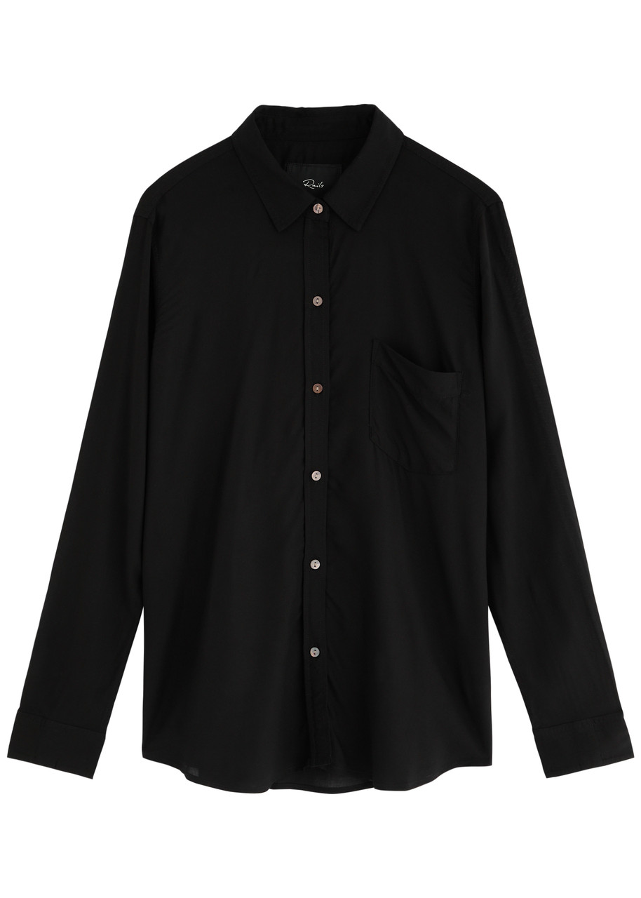 Rails Wren Rayon Shirt - Black - L (UK14 / L)