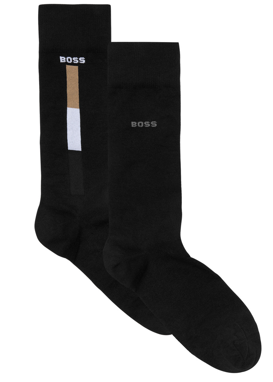 Boss Cotton-blend Socks - set of two - Black - 5.5 8 (IT39-42)