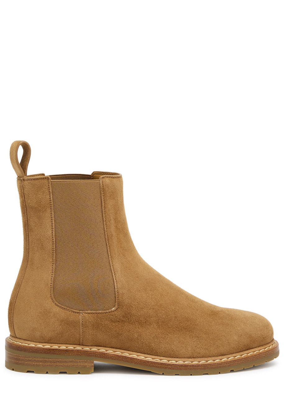 Legres Suede Chelsea Ankle Boots - Taupe - 39 (IT39/ UK6)