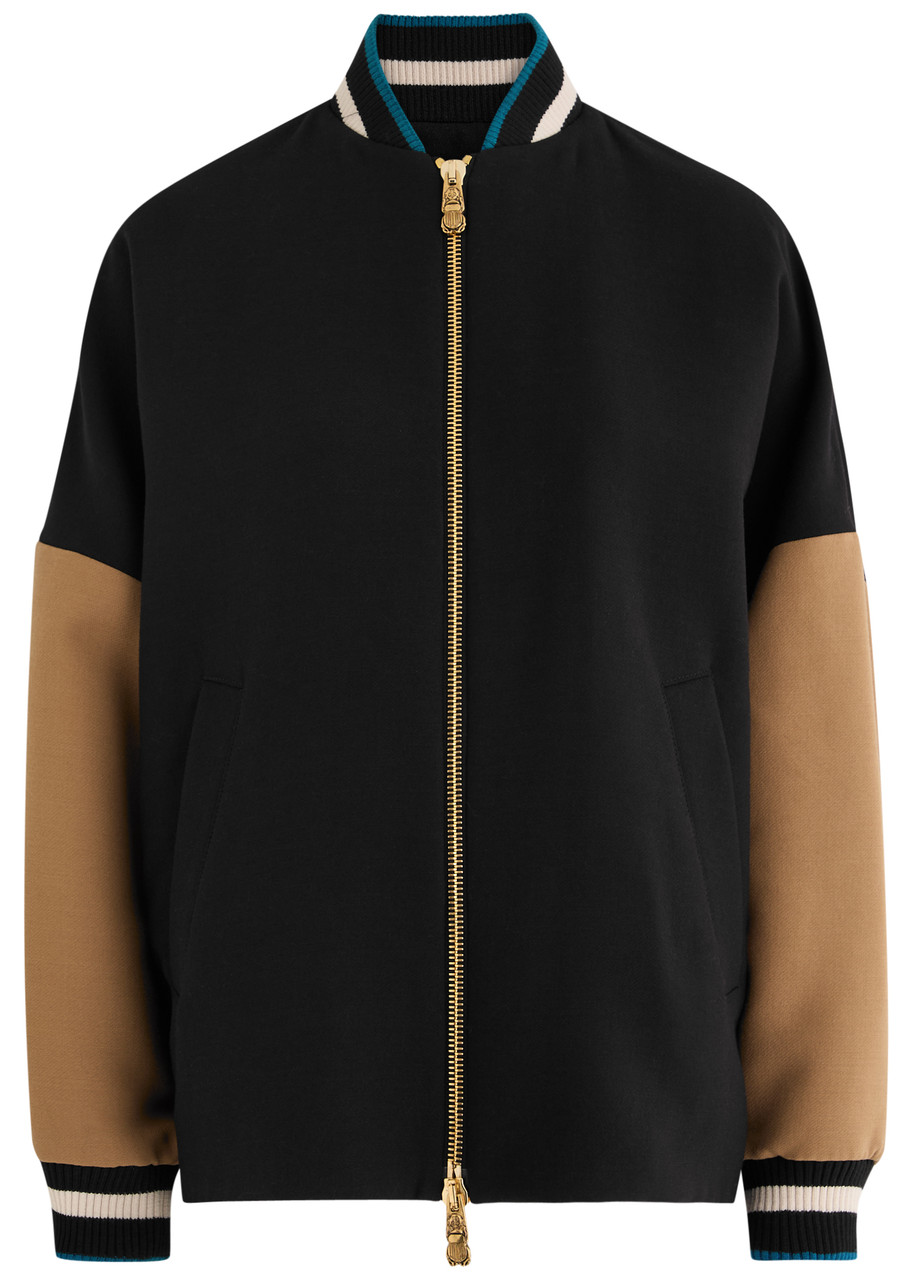 LA Double J Brooklyn Wool-blend Bomber Jacket - Black - M (UK12 / M)