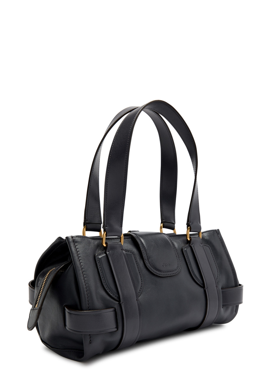 Chloé Chloe Kerala 25 Mini Leather Shoulder Bag In Navy