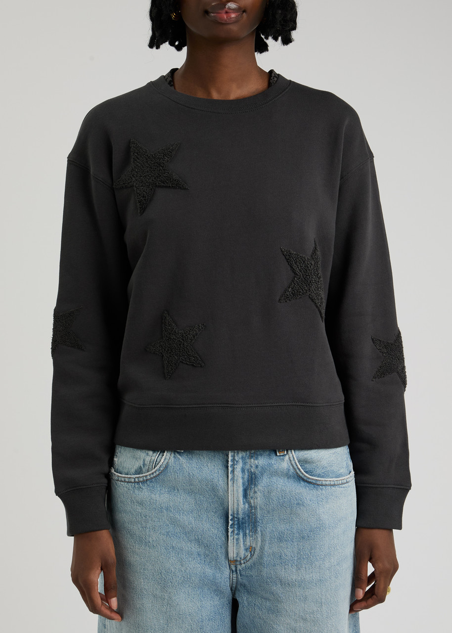 Rails Sonia Star-appliqué Cotton Sweatshirt In Black