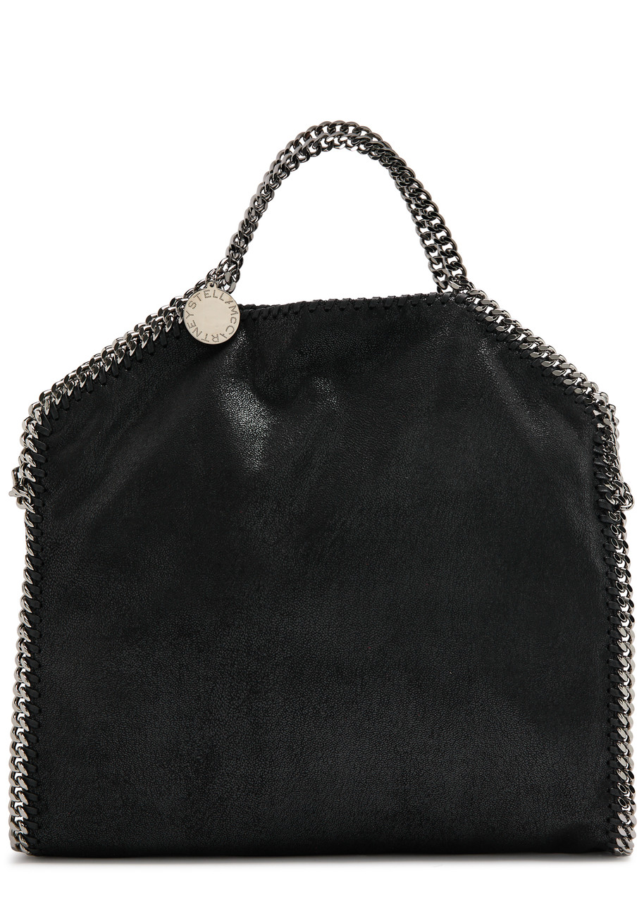 Stella Mccartney Falabella Metallic Faux Leather Tote - Black - One Size