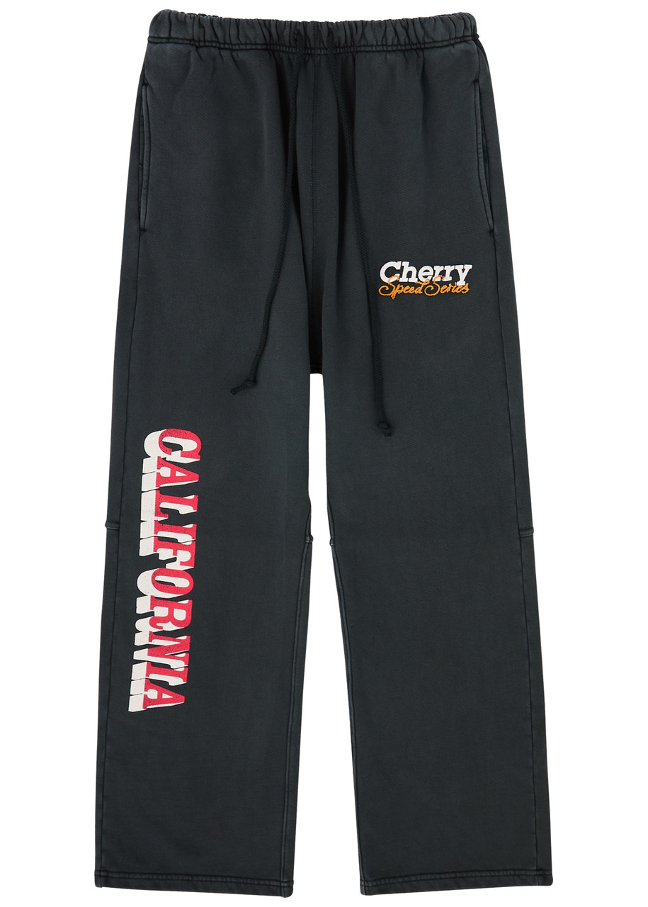 Cherry Los Angeles Parachute Wide-leg Cotton Sweatpants – Black – XL Cherry Los Angeles Parachute Wide-leg Cotton Sweatpants – Black – XL