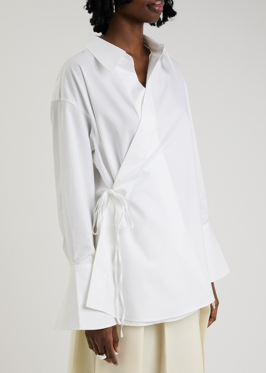 Palmer Harding Palmer//harding Love Revisited Cotton-blend Poplin Shirt In White