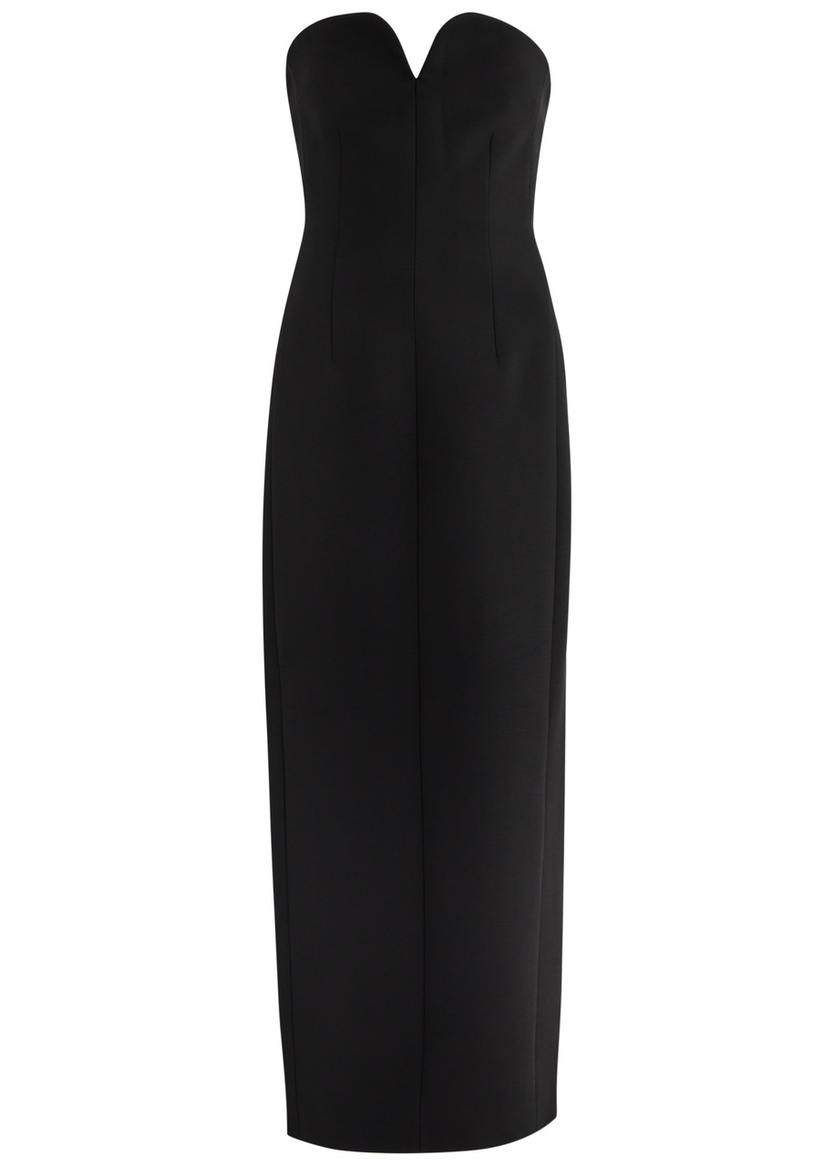 Khaite Yao Strapless Woven Midi Dress - Black - 6 (UK10 / S)