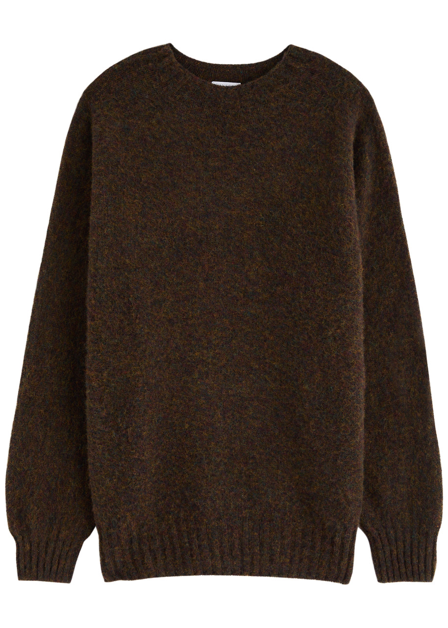 Sunspel Shetland Wool Jumper In Multicoloured