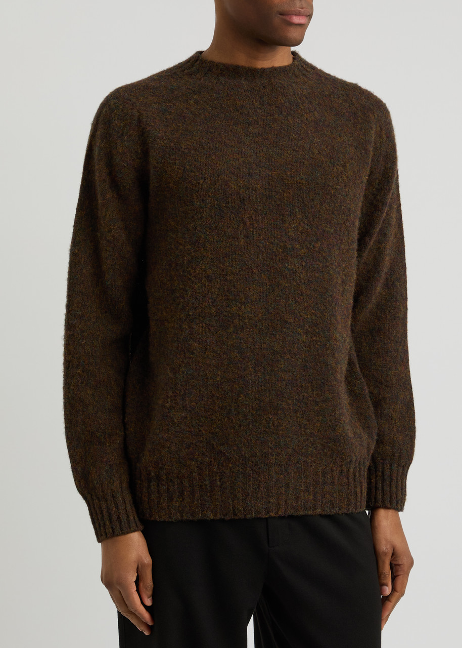 Sunspel Shetland Wool Jumper In Multicoloured