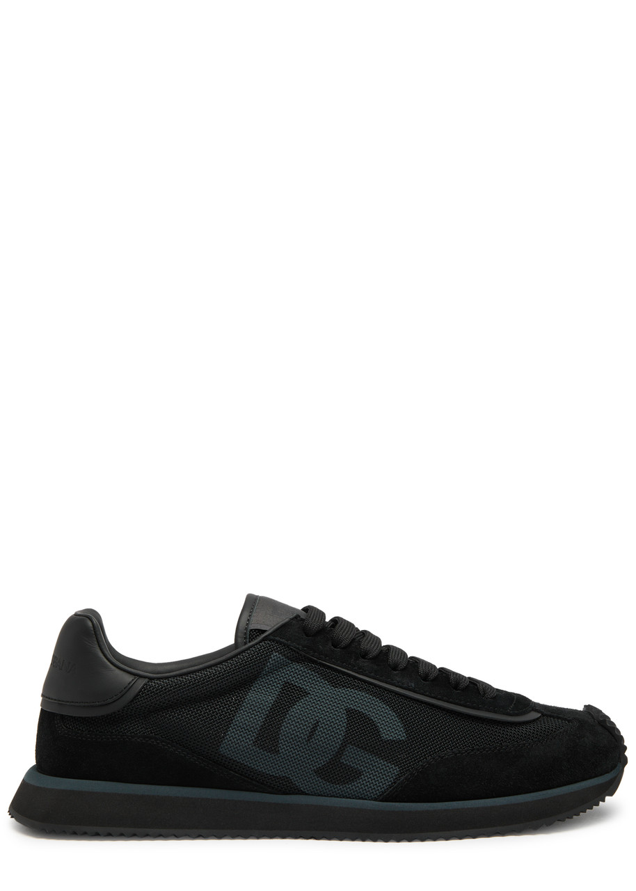 Dolce & Gabbana Dg Cushion Leather Blend Sneaker In Black