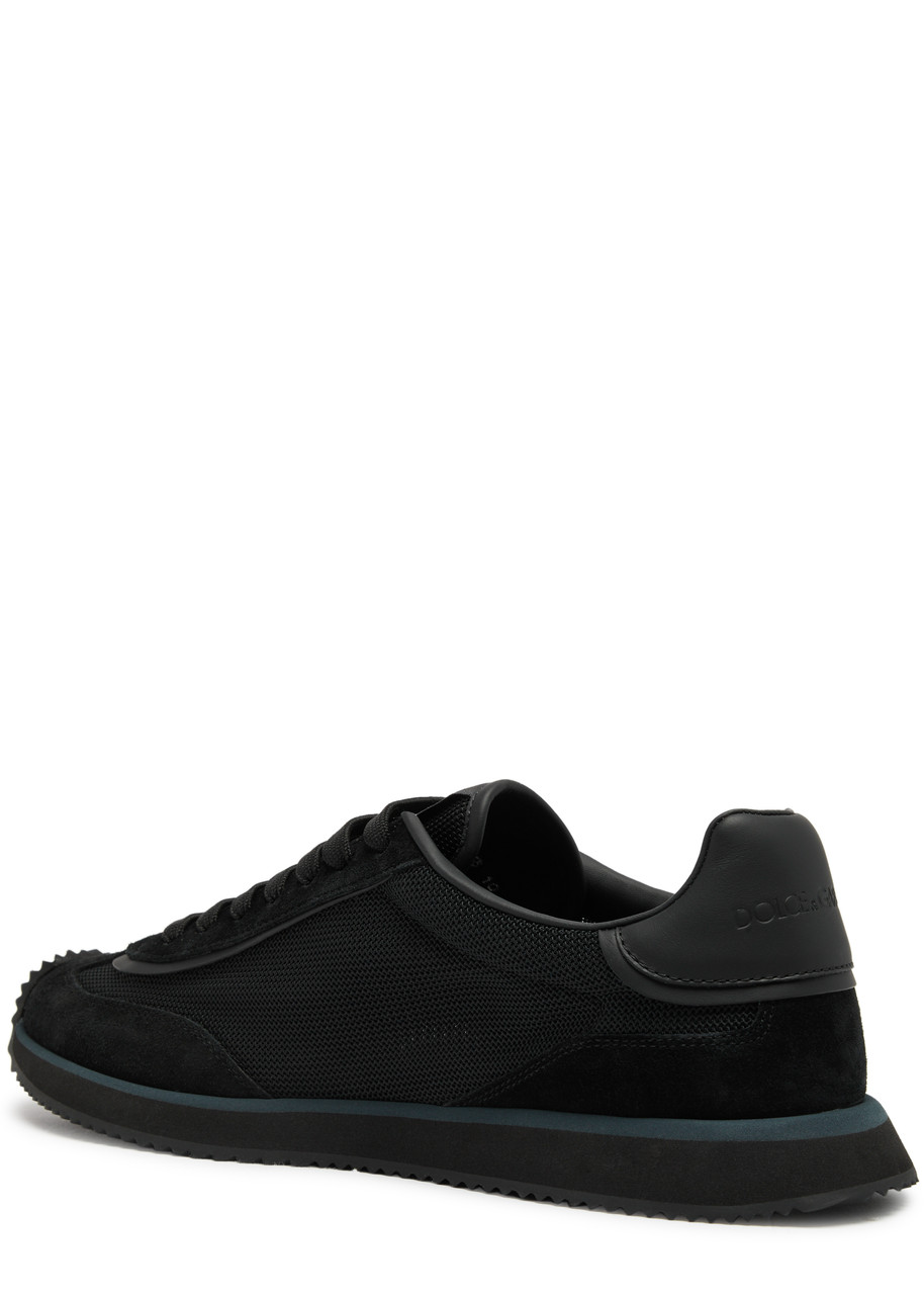 Dolce & Gabbana Dg Cushion Leather Blend Sneaker In Black