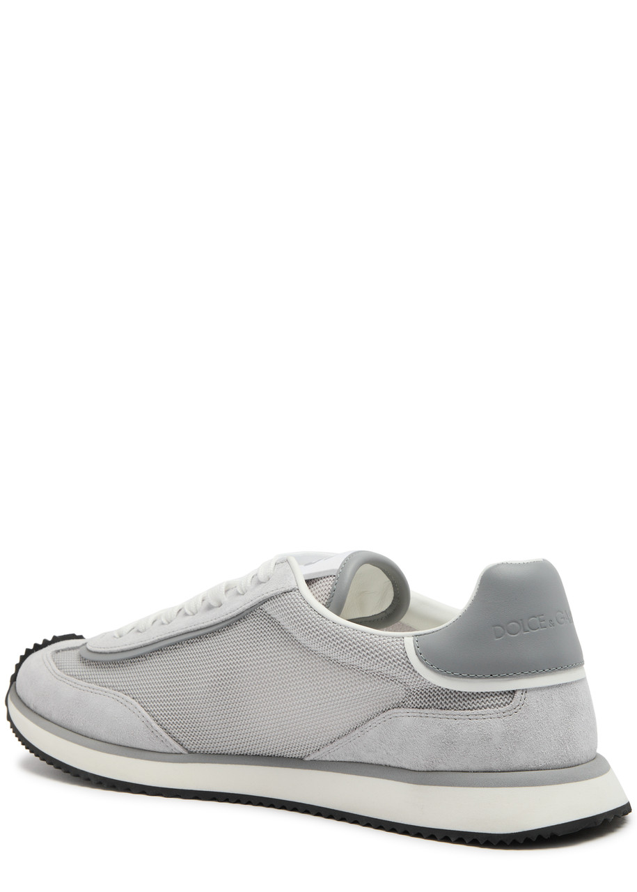 Dolce & Gabbana Runner Panelled Mesh Sneakers In Grey