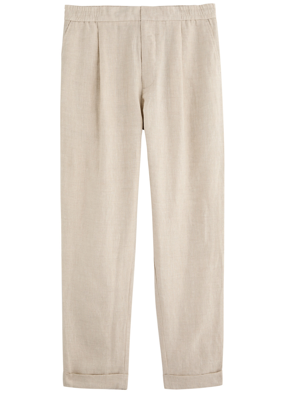 Che Tapered-leg Linen Trousers - Beige - L