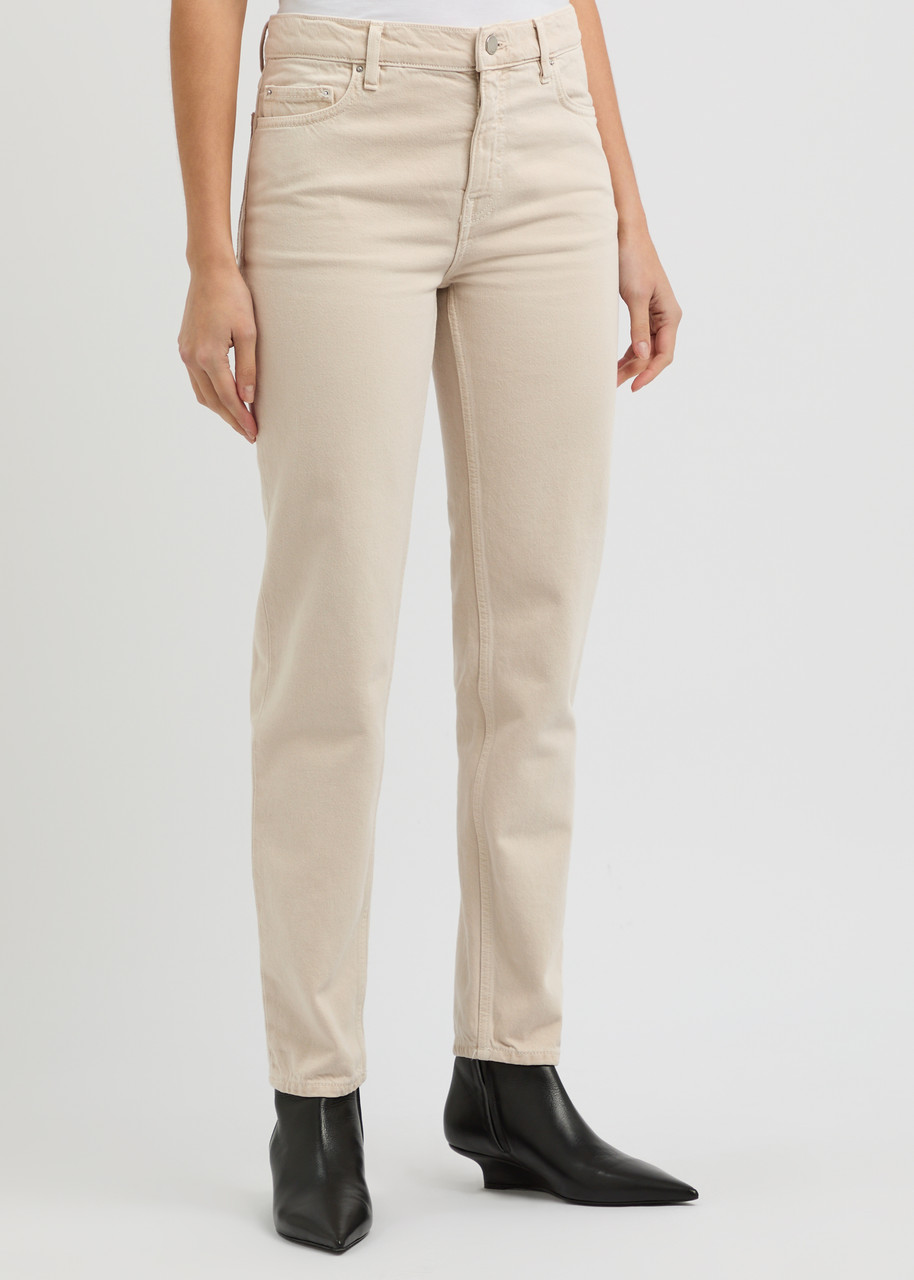 Totême Toteme Tapered-leg Jeans In Cream