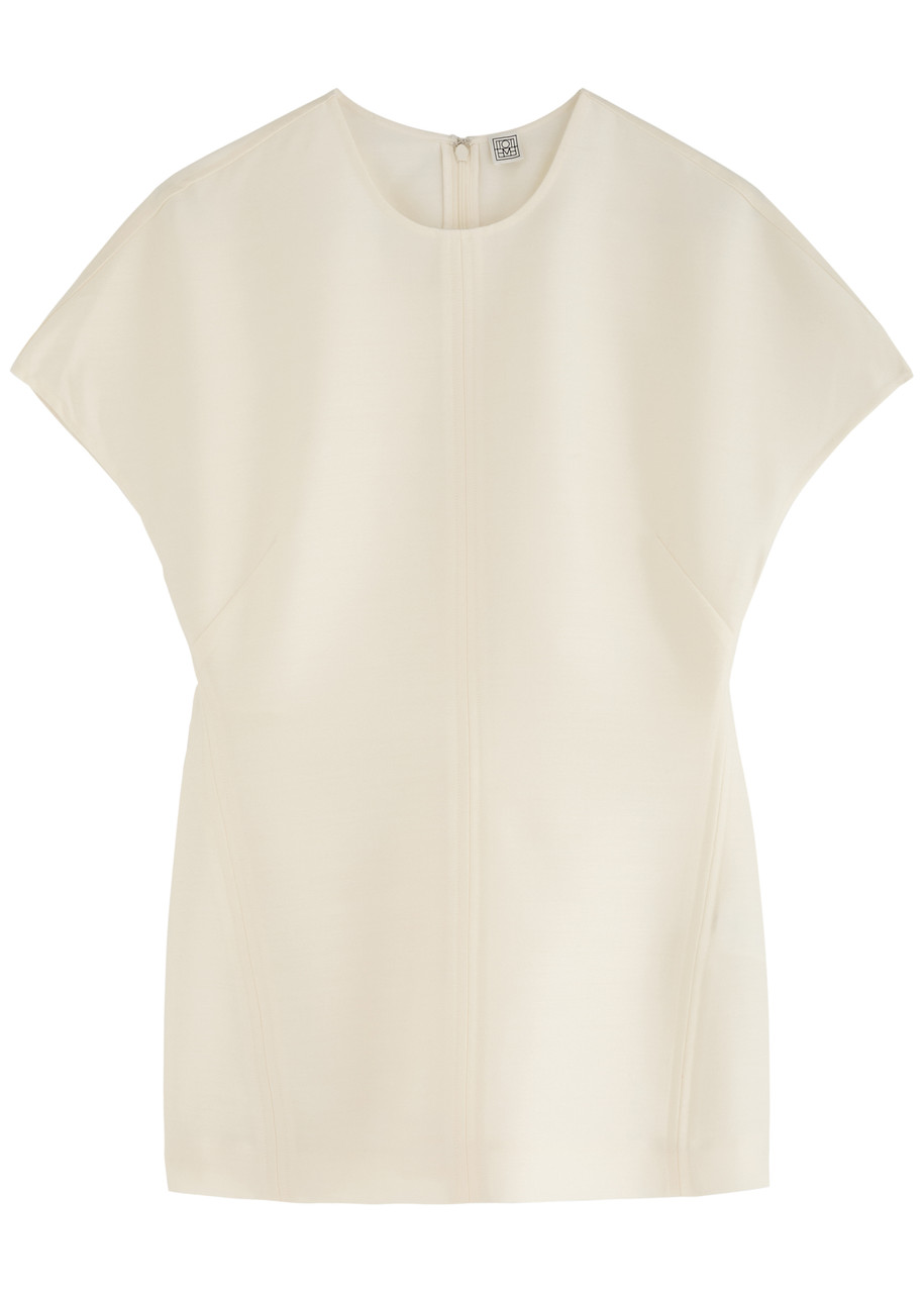 Totême Toteme Panelled Wool-blend Top In Cream