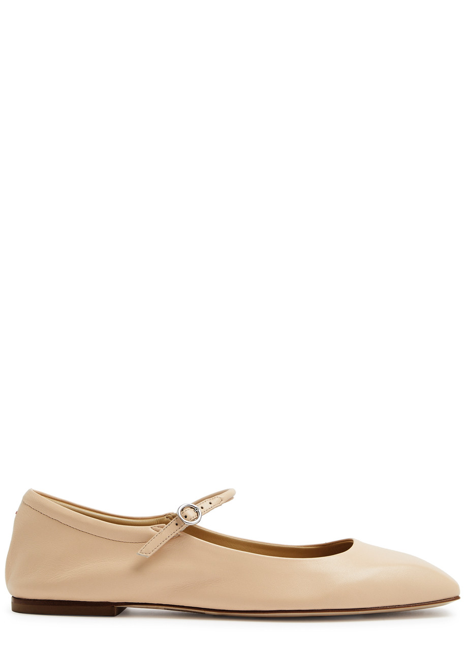 Aeyde Uma Leather Ballet Flats - Peach - 41 (IT41/ UK8)