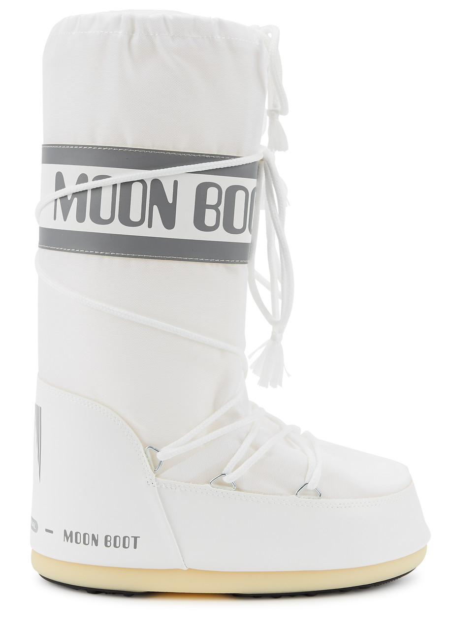 Moon Boot Icon Padded Nylon Mid-calf Snow Boots - White - 4244 (IT42 - 44 / UK9 - 11)