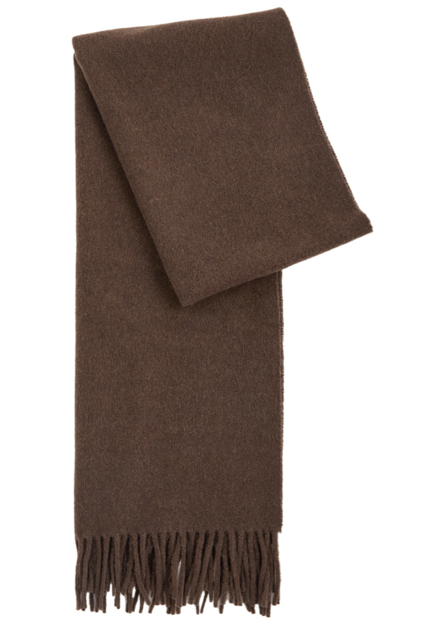 Totême Toteme Classic Wool Scarf In Chocolate