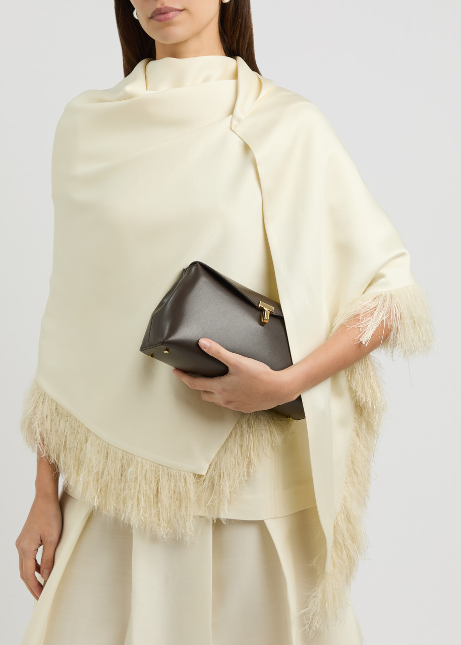 Totême Toteme Fringed Crepe De Chine Scarf In White