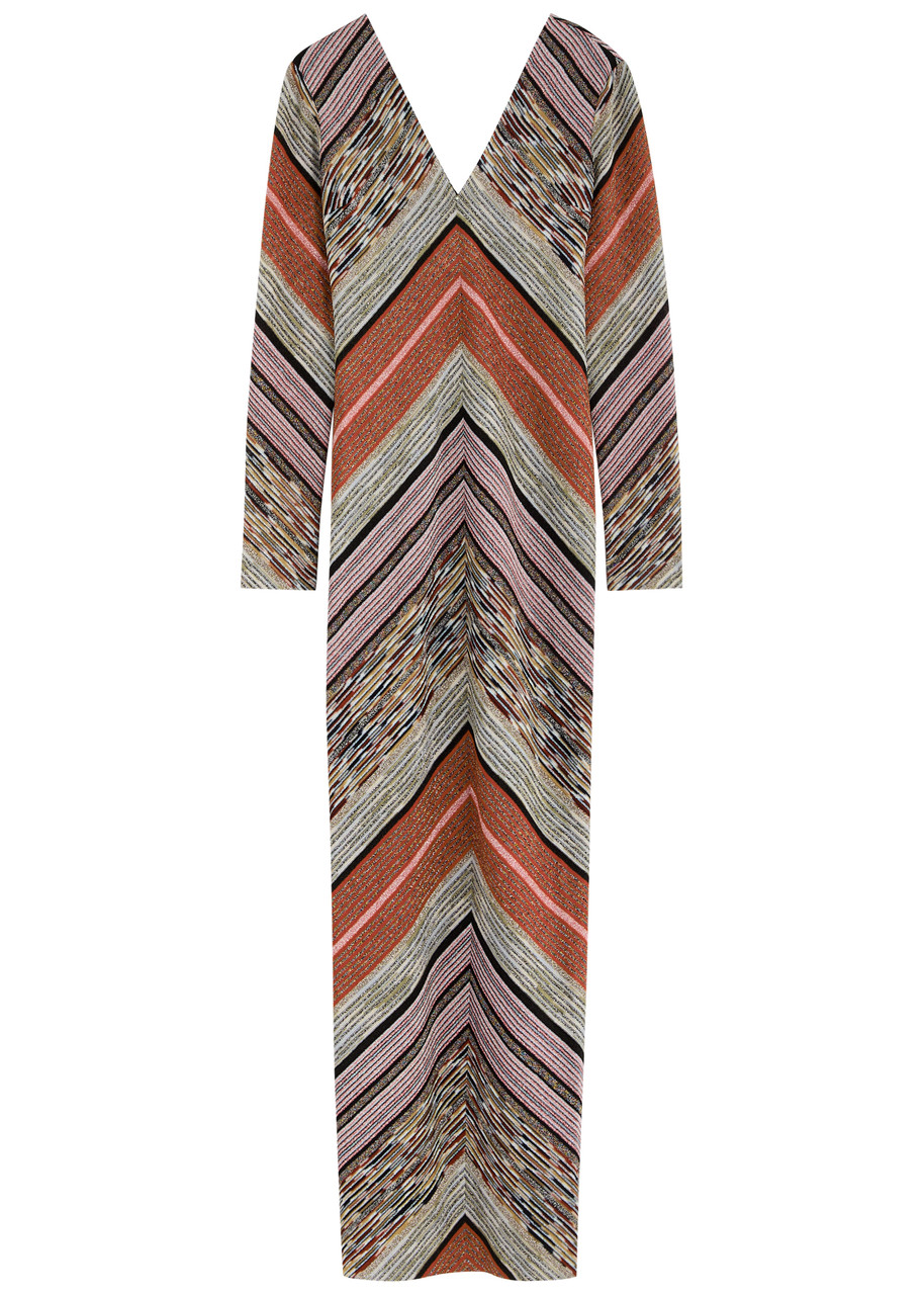 Missoni Metallic Crochet-knit Maxi Dress In Multicoloured