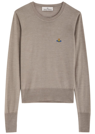 VIVIENNE WESTWOOD Bea logo wool-blend jumper | Harvey Nichols