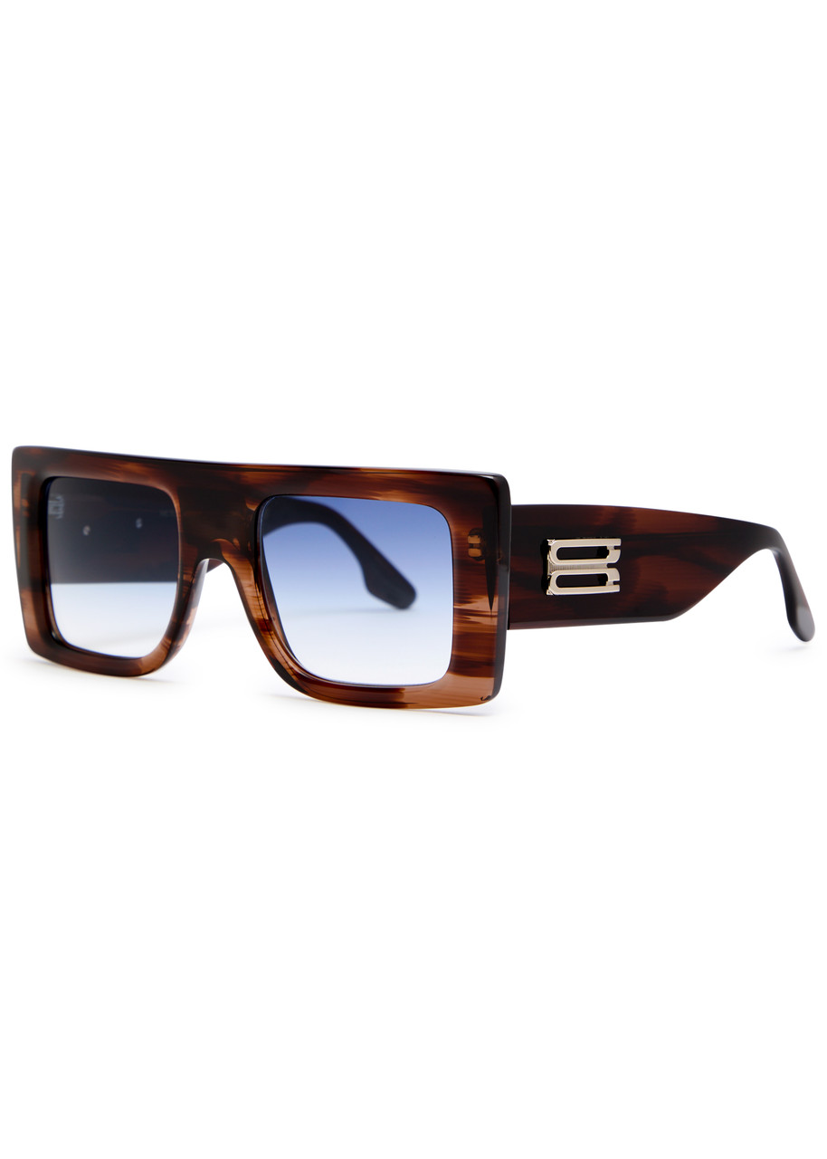 Victoria Beckham Square-frame Sunglasses - Brown Brown - One Size
