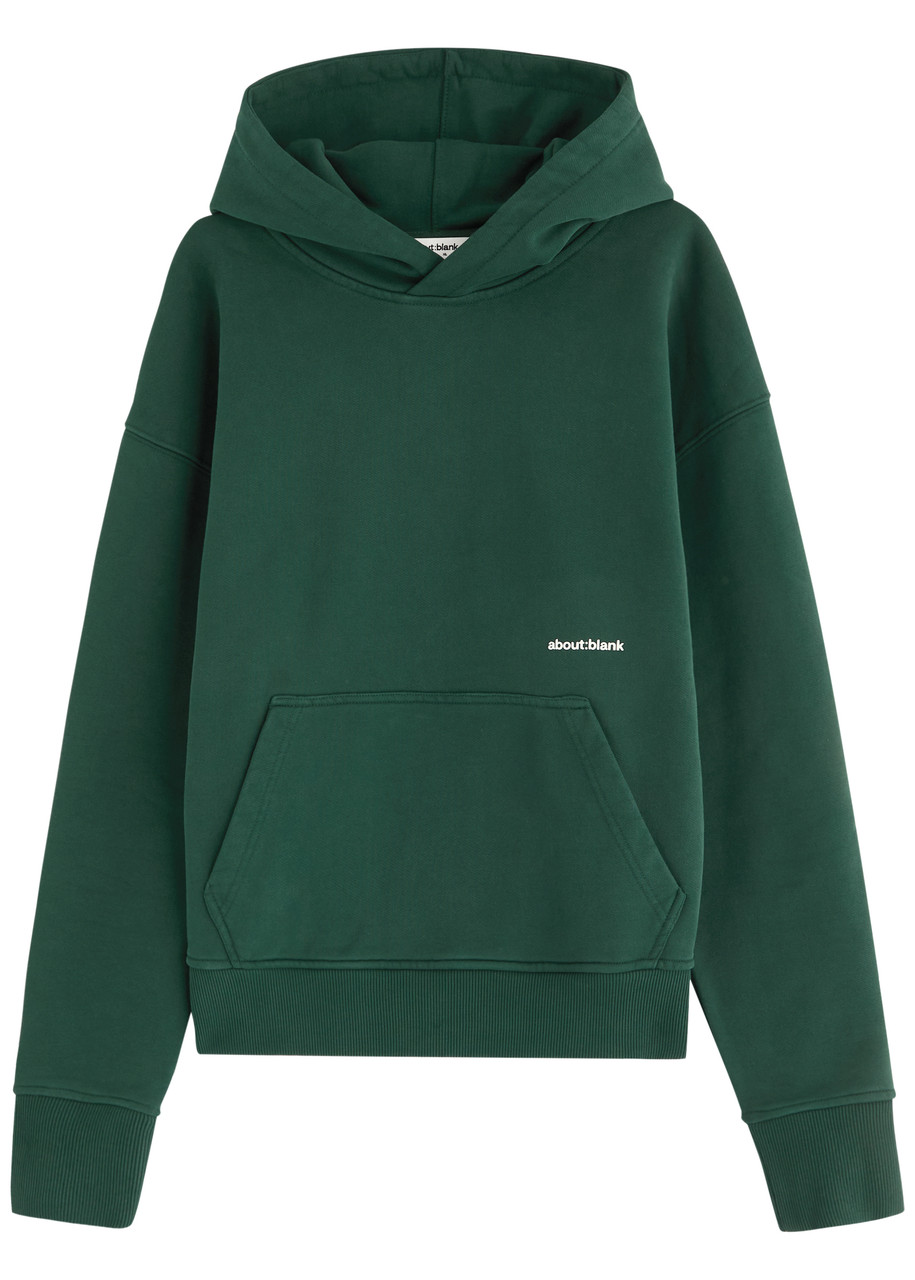 ABOUT BLANK ABOUT BLANK BOX LOGO-PRINT HOODED COTTON SWEATSHIRT