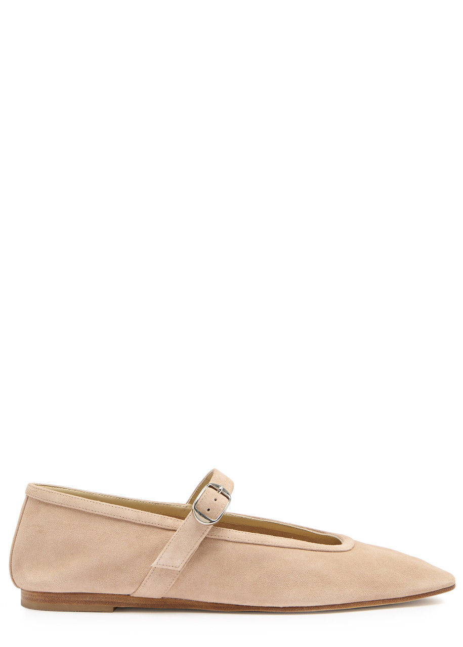 LE Monde Beryl Mary Jane Suede Ballet Flats - Pink - 38 (IT38 / UK5)