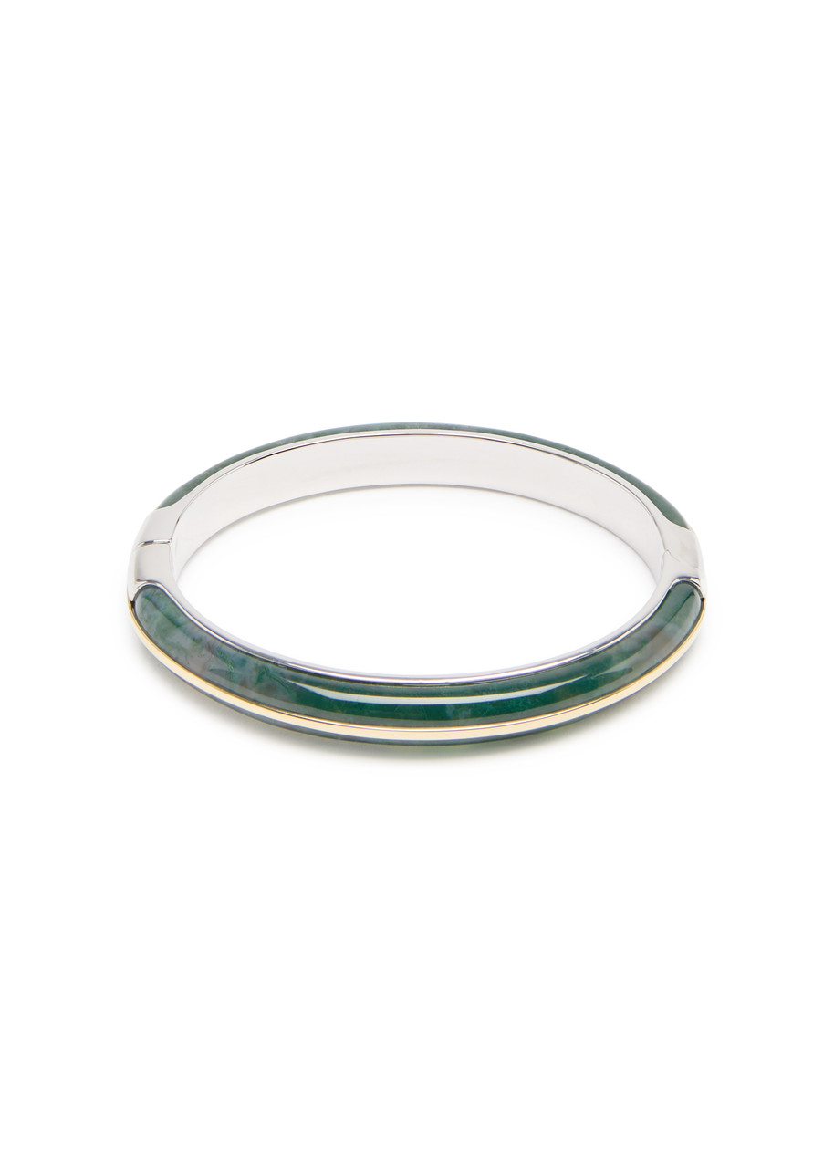 By Pariah Essential Stacking Agate Bracelet In Green